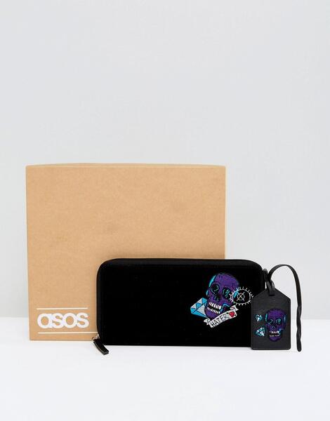 Подарочный набор с кожаным бумажником ASOS - Черный ASOS DESIGN 1066093