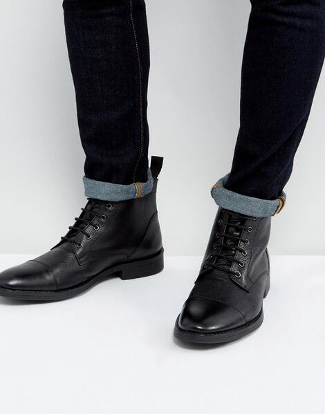 Черные кожаные ботинки на шнуровке Dead Vintage - Черный 1081418