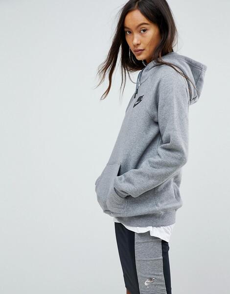 Серый худи-пуловер Nike Rally - Серый 1085207