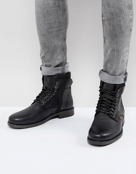 Черные кожаные ботинки с джинсовой отделкой Levis Emmerson - Черный Levi's® 1087418