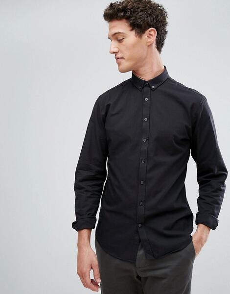 Черная оксфордская рубашка на пуговицах Lindbergh - Черный 1141029
