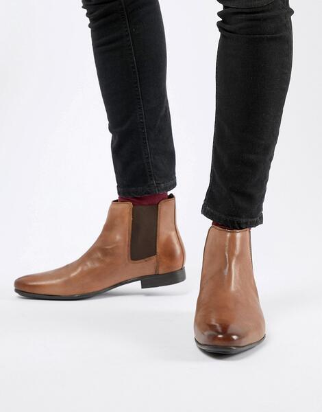 Светло-коричневые кожаные ботинки челси Frank Wright - Рыжий 863414