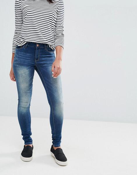 Выбеленные джинсы скинни JDY - Синий 910878