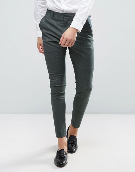 Супероблегающие брюки Selected Homme - Зеленый 1021298