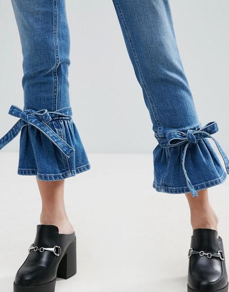 Узкие джинсы-клеш в винтажном стиле с завышенной талией ASOS FARLEIGH ASOS DESIGN 1008086