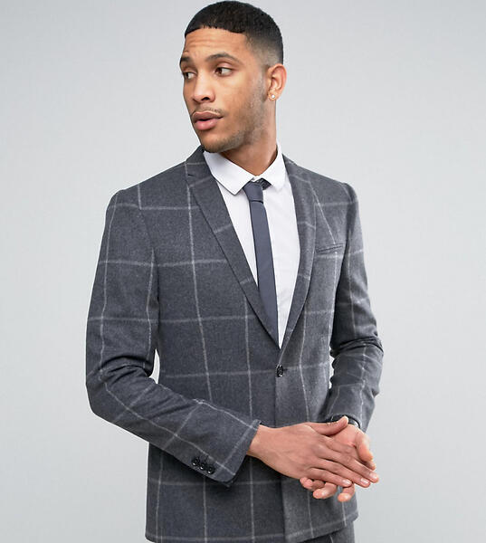Приталенный пиджак с ровным низом Noak - Серый 969986