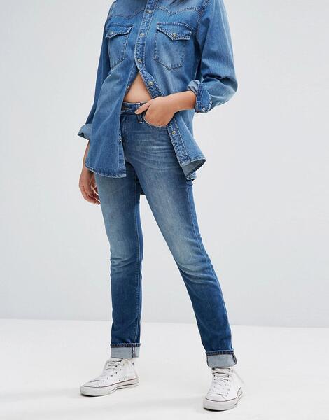 Узкие прямые джинсы с классической талией Lee Elly - Синий 1093536