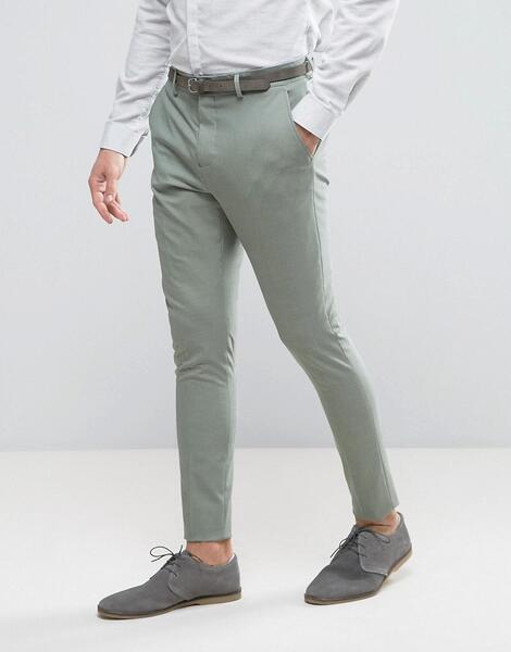 Супероблегающие брюки Selected Homme - Зеленый 1021100