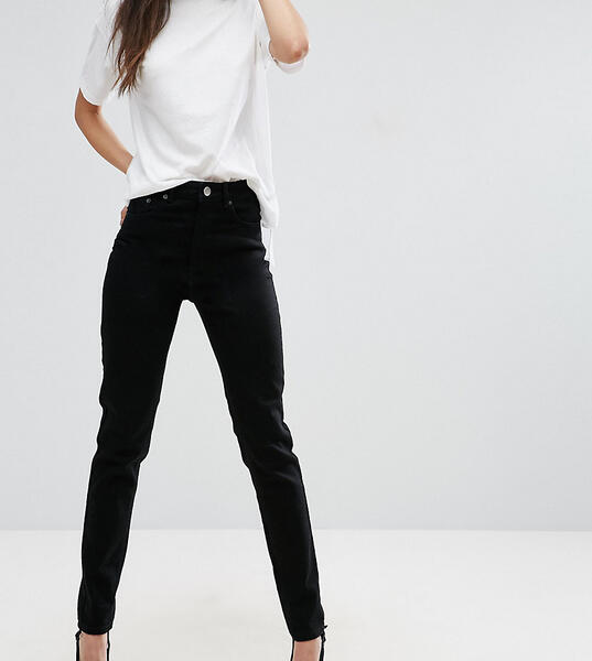 Черные джинсы слим в винтажном стиле с завышенной талией ASOS DESIGN T Asos Tall 1017472