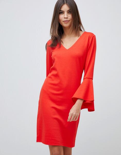Платье с рукавами-клеш Vila - Красный 1146612