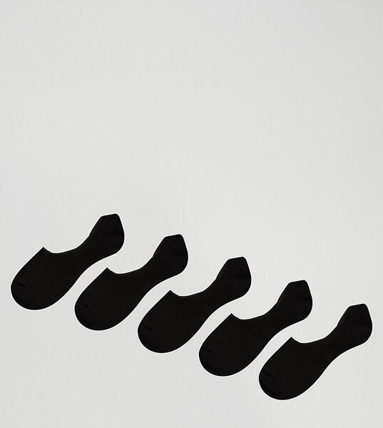 Набор из 5 пар невидимых носков ASOS DESIGN - Скидка - Черный 1035204