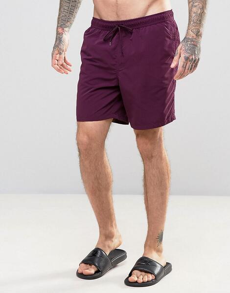 Фиолетовые шорты для плавания средней длины ASOS - Фиолетовый ASOS DESIGN 939037