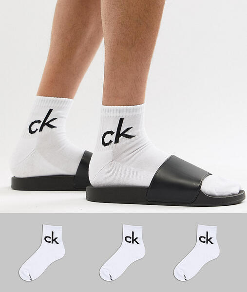 Набор из 3 пар белых носков Calvin Klein - Белый 1023686