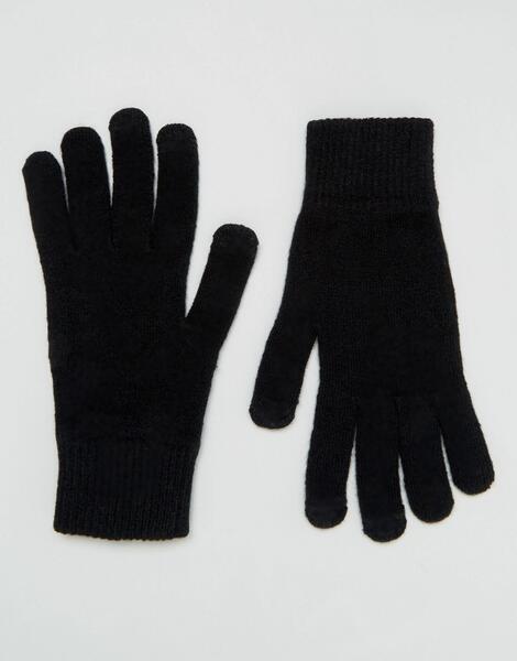 Черные перчатки для сенсорных гаджетов ASOS DESIGN - Черный 247219