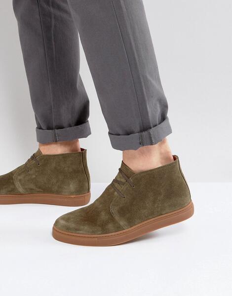 Замшевые ботинки чукка цвета хаки Selected Homme Dempsey - Зеленый 1102631