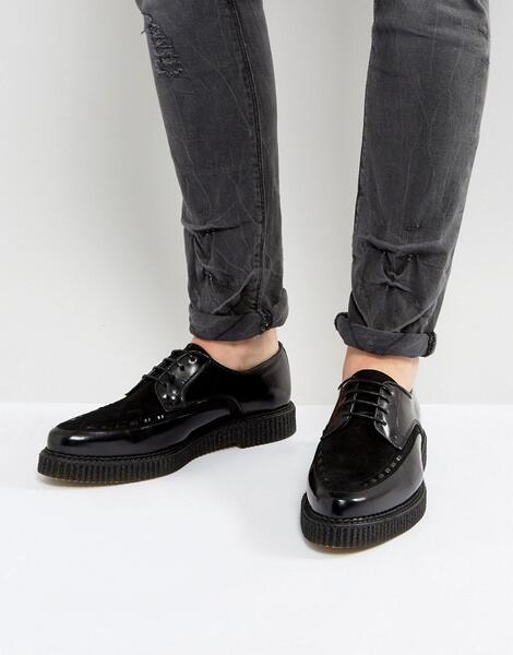 Черные кожаные туфли на шнуровке с мягкой подошвой ASOS - Черный ASOS DESIGN 1063690