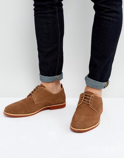 Светло-коричневые замшевые туфли дерби Silver Street Duke - Рыжий 1038391