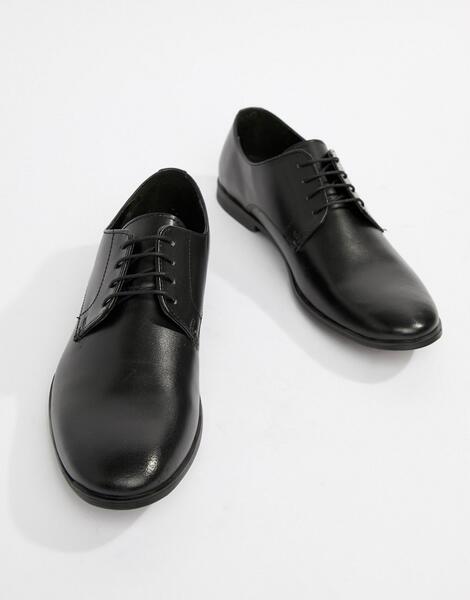Черные кожаные туфли дерби ASOS - Черный ASOS DESIGN 598474