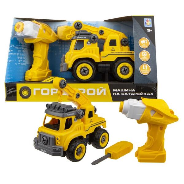 Конструктор Машинка Горстрой автокран с двигателем 1 Toy 831796