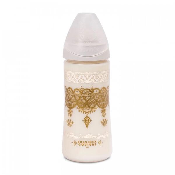 Бутылочка Haute Couture полипропилен с силиконовой соской 360 мл Suavinex 85154