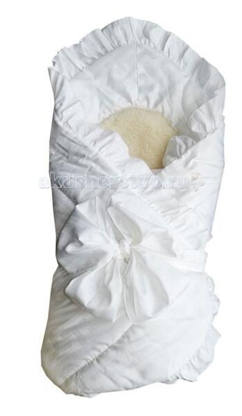 Конверт-одеяло с завязкой и меховой вставкой Папитто 72072