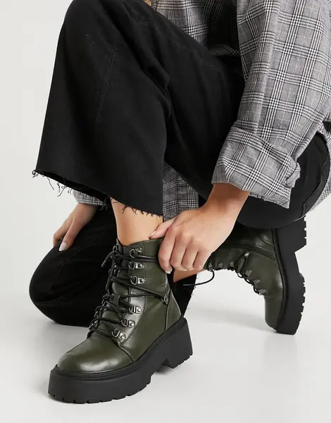 Ботинки цвета хаки на шнуровке Jackson-Зеленый цвет Raid 10590646 – цена1490 ₽ в интернет-магазине ASOS